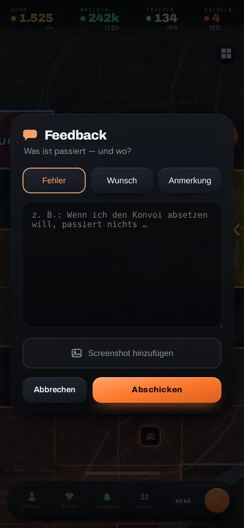 So meldest du einen Fehler
